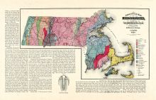 Geological Map, Massachusetts State Atlas 1871